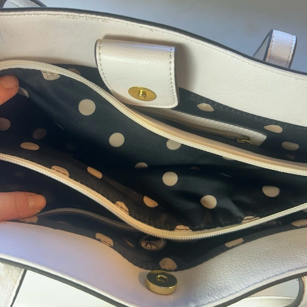 Anne Klein Woven Gold and Cream Tote‎ Bag